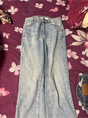 Garage Light Blue Straight Leg Jeans